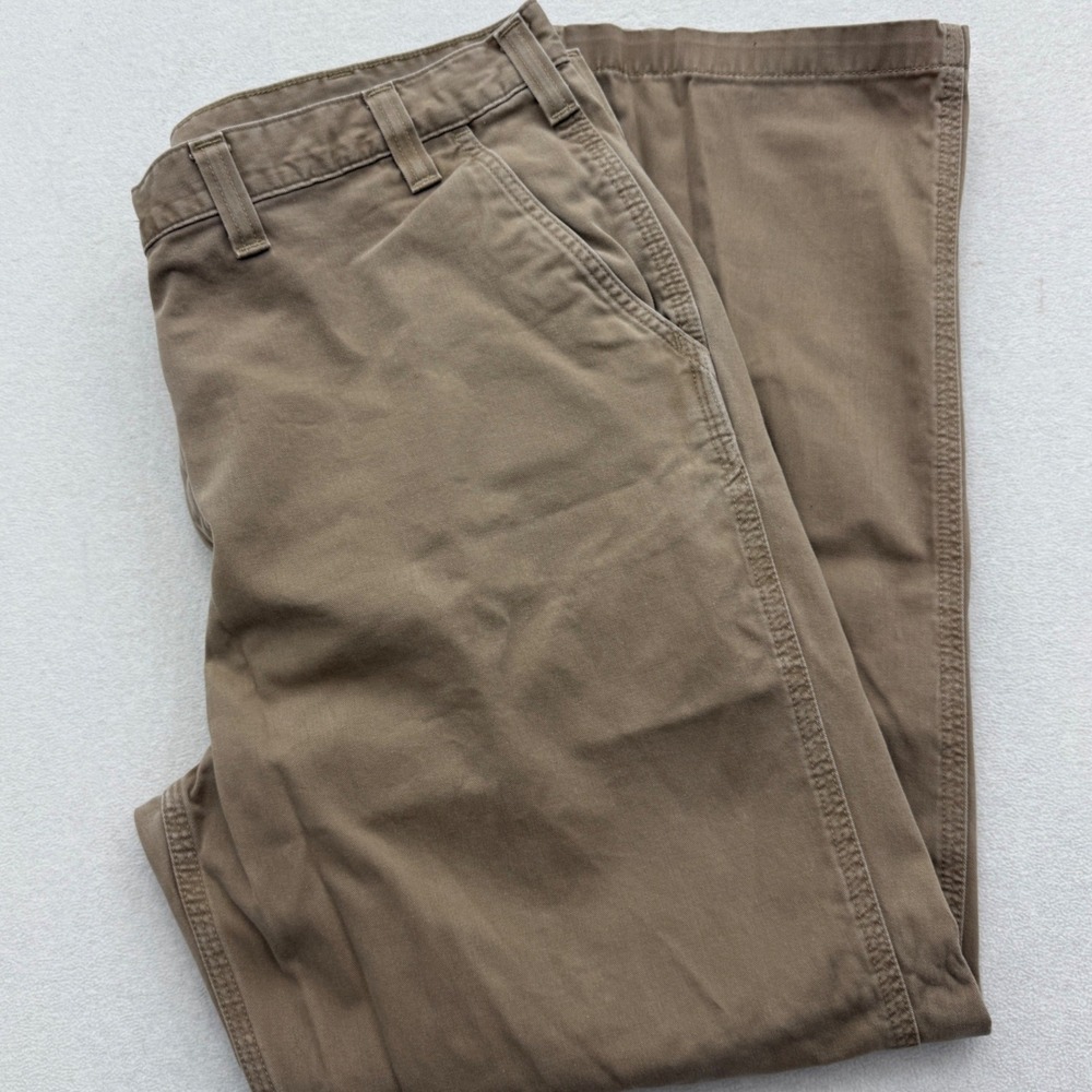 Carhartt Relaxed Fit Work Pants Khaki Men's Size 44x32 Cotton Canvas